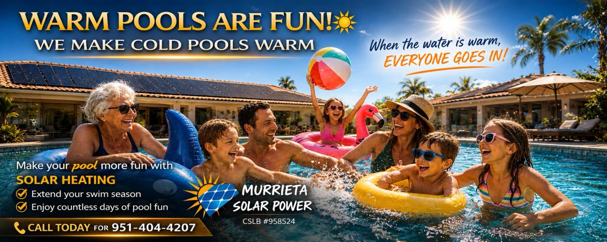 Small battery solutions for solar pool heating